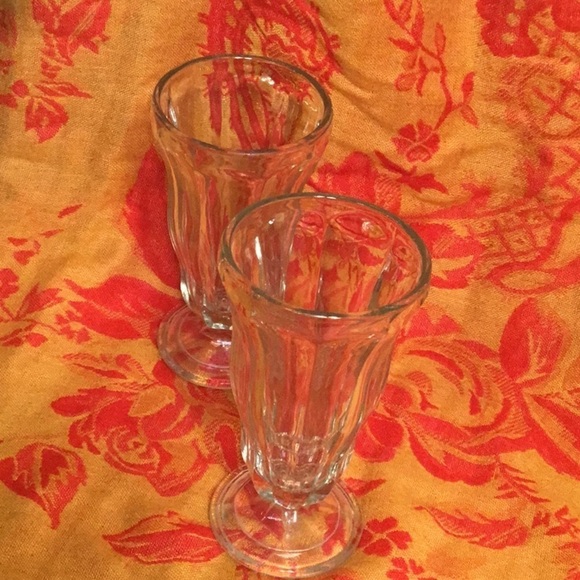 Ice CREAM SUNDAYS/ COKE FLOATS CLEAR VINTAGE GLASS - Picture 3 of 3